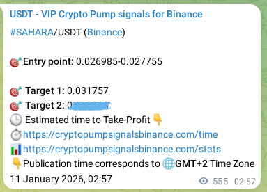 Binance trading signal proof for FXS pump, 11 January 2026, 18:18