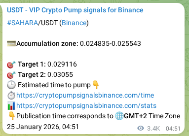 SAHARA pump signal verification from Binance, timestamp: 29 January 2026, 03:22