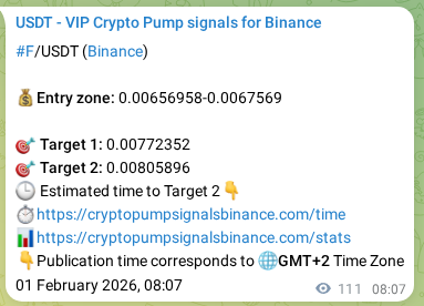Authenticated proof of F's pump signal on Binance, 01 February 2026, 10:19