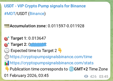 Binance signal proof for MDT, 01 February 2026, 15:22