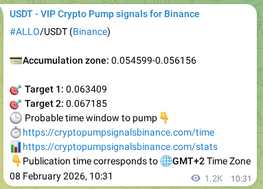 Signal authentication: ALLO pump on Binance at 09 February 2026, 20:05