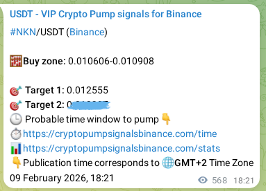 Real-time proof of NKN pump signal on Binance, 10 February 2026, 09:16 Real-time proof of NKN pump signal on Binance, 10 February 2026, 09:16