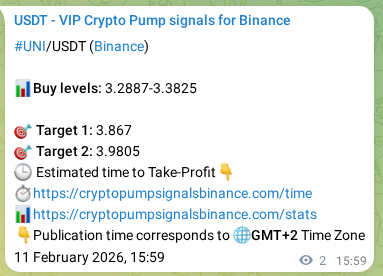 Binance exchange signal proof for UNI, 11 February 2026, 16:02 Binance exchange signal proof for UNI, 11 February 2026, 16:02
