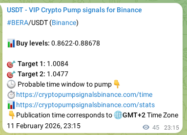 Explore the BERA pump signal verification from Binance, timestamp: 12 February 2026, 00:07 BERA pump signal verification from Binance, timestamp: 12 February 2026, 00:07