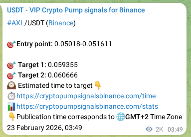 Crypto market signal proof: AXL pump on Binance, 25 February 2026, 12:21 Crypto market signal proof: AXL pump on Binance, 25 February 2026, 12:21