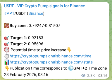 Verify the crypto signal proof for APT on Binance, 25 February 2026, 18:02 Crypto signal proof: APT pump on Binance, 25 February 2026, 18:02