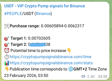 Check out the Binance pump signal proof for PEOPLE on 25 February 2026, 23:37 Binance pump signal proof for PEOPLE on 25 February 2026, 23:37