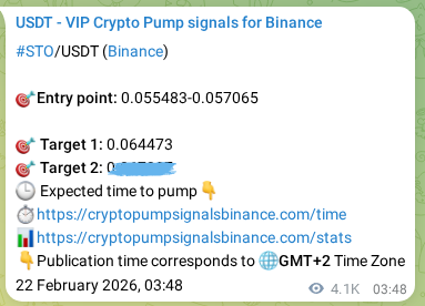 Binance exchange signal confirmation for STO, 27 February 2026, 00:13