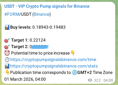 Signal verification: Confirm FORM pump on Binance at 01 March 2026, 12:48 Signal verification: FORM pump on Binance at 01 March 2026, 12:48