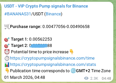 Binance exchange signal proof for BANANAS31, 03 March 2026, 21:20 Binance exchange signal proof for BANANAS31, 03 March 2026, 21:20