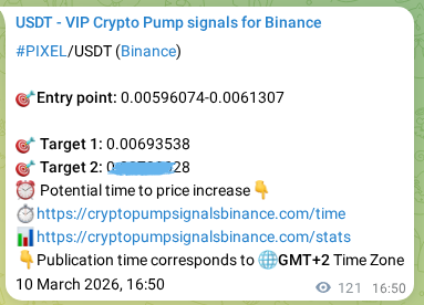 Watch the live proof of PIXEL pump signal on Binance, 10 March 2026, 19:39 Live proof of PIXEL pump signal on Binance, 10 March 2026, 19:39