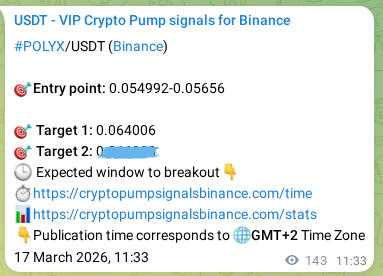 Confirm the Binance trading signal for POLYX pump, 17 March 2026, 15:02 Binance trading signal confirmation for POLYX pump, 17 March 2026, 15:02