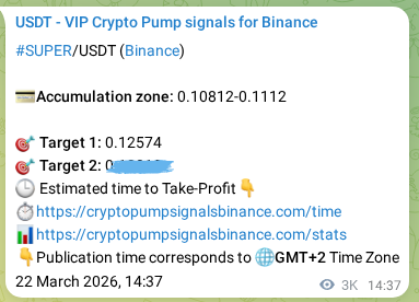 SUPER pump signal verification from Binance, timestamp: 26 March 2026, 02:26
