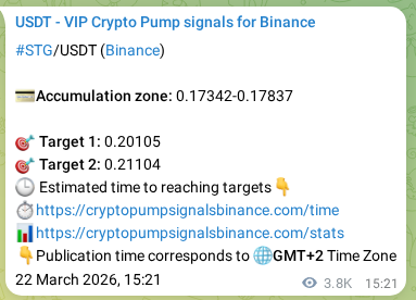 Trading signal proof: STG pump from Binance, 27 March 2026, 00:31