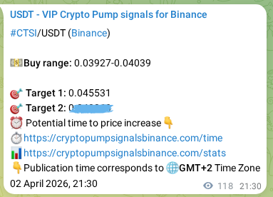 Proof of CTSI pump signal on Binance at 02 April 2026, 20:46