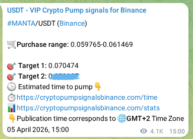 Explore the crypto trading signal verification for MANTA pump on Binance, 11 April 2026, 20:17 Crypto trading signal verification: MANTA pump on Binance, 11 April 2026, 20:17