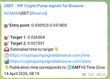 Signal proof for ZAMA pump on Binance at 14 April 2026, 12:21
