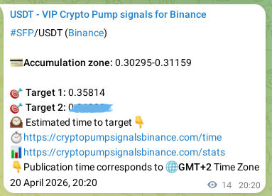 Binance pump signal verification for EDU at 20 April 2026, 20:24