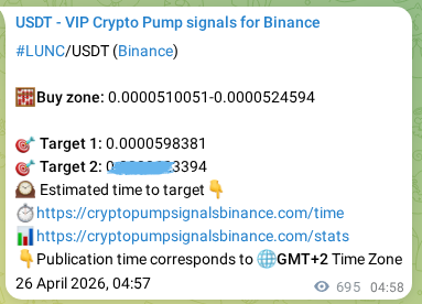 View the proof of LUNC pump signal on Binance at 27 April 2026, 00:15 Proof of LUNC pump signal on Binance at 27 April 2026, 00:15