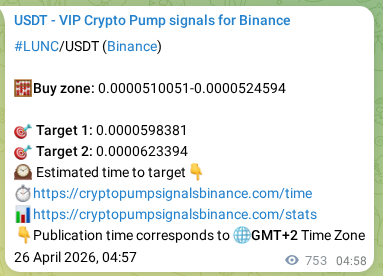 Check out the Binance pump signal proof for LUNC on 27 April 2026, 01:52 Binance pump signal proof for LUNC on 27 April 2026, 01:52