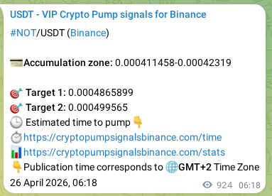 Real-time proof of NOT pump signal on Binance, 27 April 2026, 07:56 Real-time proof of NOT pump signal on Binance, 27 April 2026, 07:56