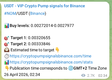Signal verification: Confirm NOM pump on Binance at 29 April 2026, 06:35 Signal verification: NOM pump on Binance at 29 April 2026, 06:35