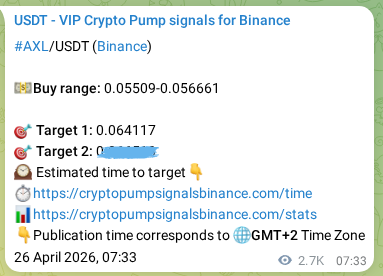 Crypto market signal proof: AXL pump on Binance, 29 April 2026, 09:44 Crypto market signal proof: AXL pump on Binance, 29 April 2026, 09:44