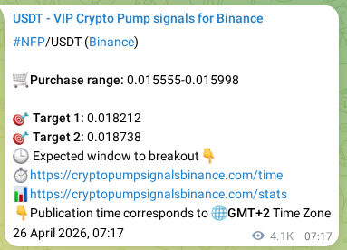 Signal verification: NFP pump on Binance at 01 May 2026, 15:50