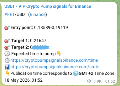 Market signal verification: FET on Binance at 22 May 2026, 13:23