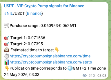 Signal verification: Confirm NIL pump on Binance at 24 May 2026, 18:02 Signal verification: NIL pump on Binance at 24 May 2026, 18:02