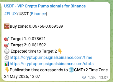 View the proof of FLUX pump signal on Binance at 26 May 2026, 01:53 Proof of FLUX pump signal on Binance at 26 May 2026, 01:53