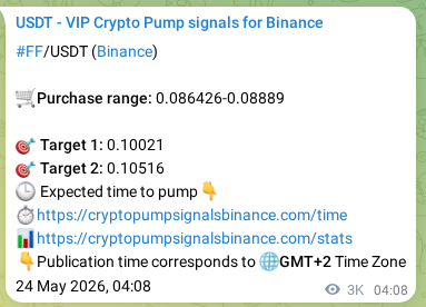 Binance exchange signal proof for FF, 27 May 2026, 15:14