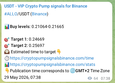 Signal verification: Confirm ALLO pump on Binance at 29 May 2026, 09:16 Signal verification: ALLO pump on Binance at 29 May 2026, 09:16