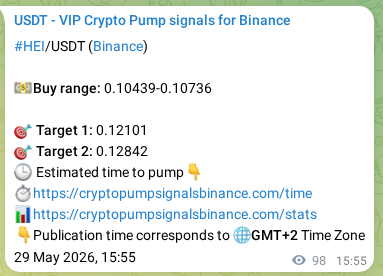 Check the Binance signal verification for HEI pump, 29 May 2026, 18:20 Binance signal verification for HEI pump, 29 May 2026, 18:20