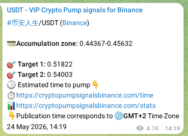 Proof of 币安人生 pump signal on Binance at 31 May 2026, 01:03