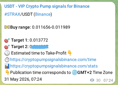 Market signal verification: STRAX on Binance at 31 May 2026, 08:05