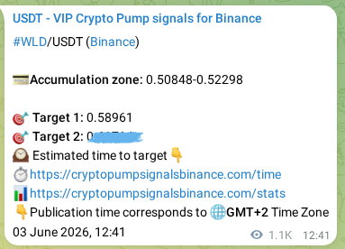 WLD pump signal verification from Binance, timestamp: 04 June 2026, 17:52