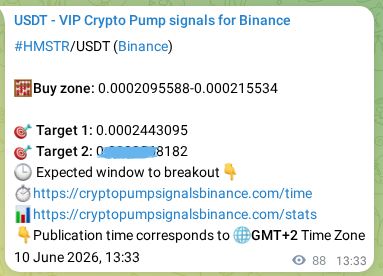 HMSTR pump signal confirmation from Binance, timestamp: 10 June 2026, 15:48
