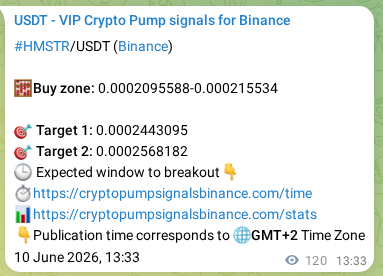 Discover the authenticated HMSTR pump signal on Binance, 10 June 2026, 16:40 Authenticated HMSTR pump signal on Binance, 10 June 2026, 16:40
