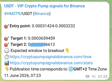 Verification image for HMSTR pump signal on Binance at 12 June 2026, 11:18
