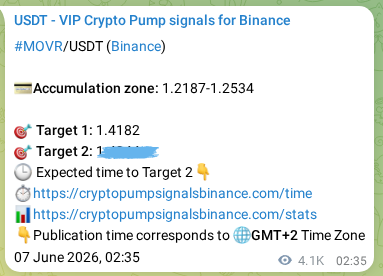 Binance signal verification for MOVR pump, 12 June 2026, 13:44