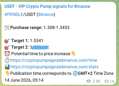 Trading signal proof: PENDLE pump from Binance, 17 June 2026, 10:00 Trading signal proof: PENDLE pump from Binance, 17 June 2026, 10:00