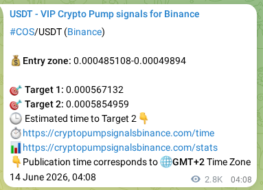 Market signal verification: COS on Binance at 17 June 2026, 11:13 Market signal verification: COS on Binance at 17 June 2026, 11:13