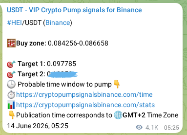 HEI pump signal verification from Binance, timestamp: 19 June 2026, 06:23