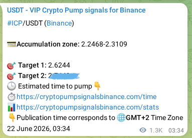 Trading signal proof: G pump from Binance, 23 June 2026, 14:31