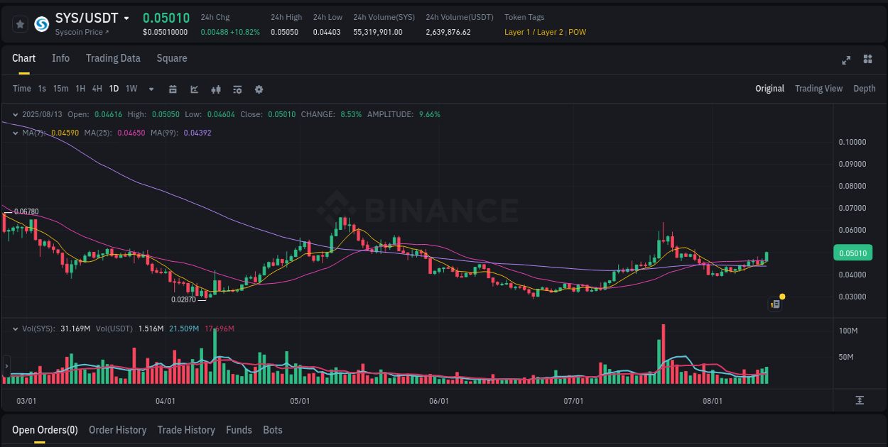 Understand market insights for SYS on Binance at 13 August 2025, 10:06 Market insights: SYS on Binance at 13 August 2025, 10:06