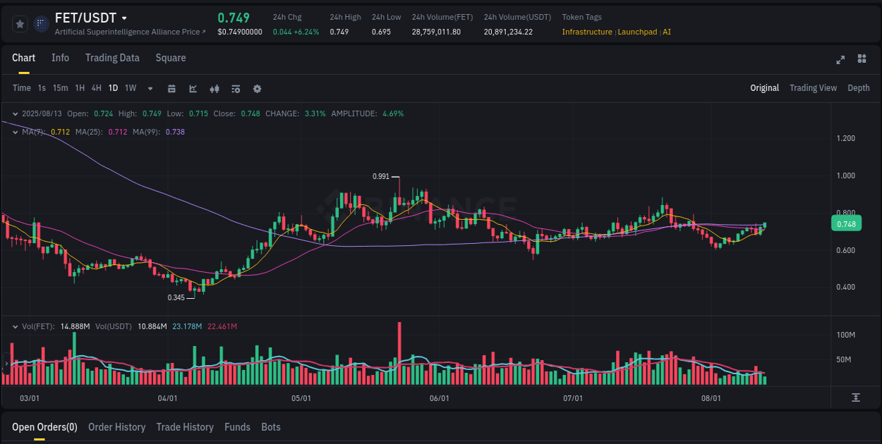 Analyze liquidity conditions: FET pump execution on Binance, 13 August 2025, 15:19 Liquidity analysis: FET pump execution on Binance, 13 August 2025, 15:19