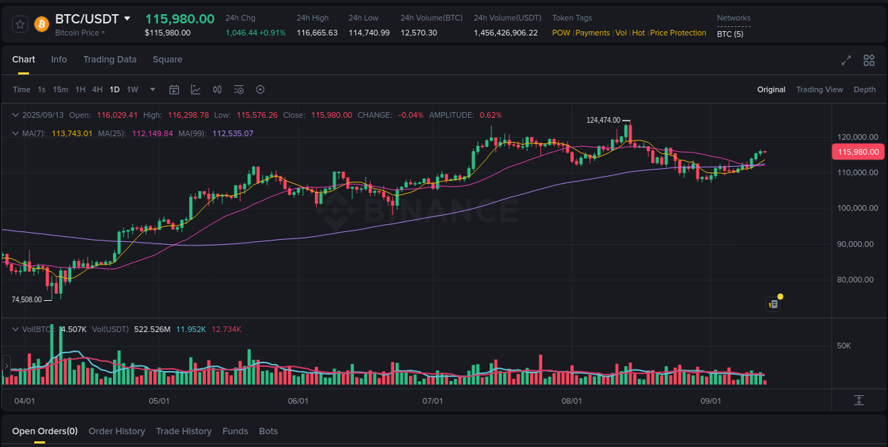 Crypto pump report: Dive into BTC on Binance, 13 September 2025, 14:50 Crypto pump report: BTC on Binance, 13 September 2025, 14:50