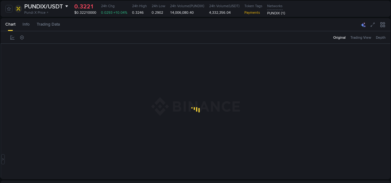 Algorithmic detection: PUNDIX price explosion on Binance, 23 September 2025, 18:51