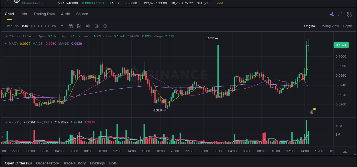 Learn about the XPL price movement analysis from Binance, 17 June 2026, 14:30 XPL trading report showing pump trends on Binance, 17 June 2026, 14:30